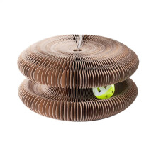 Griffoir pour chat, tapis à griffer magnétique pliable avec clochette, interactif et recyclable