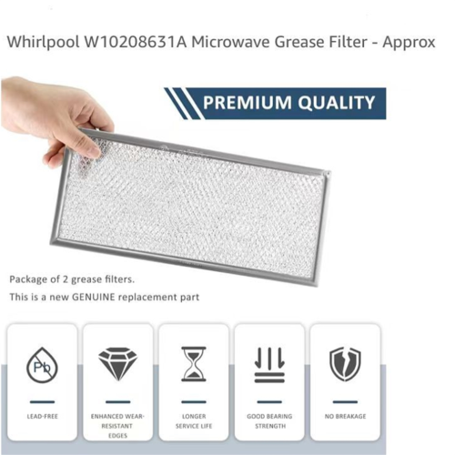 4PCS Microwave Grease Filter Aluminum Mesh Filter for 1