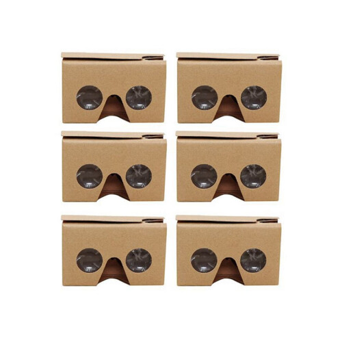 6 τεμάχια γυαλιά 3D για χαρτόνι V2 VR 4,5-6 ίντσες + κορδέλα για το κεφάλι
