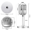 4-teiliges Retro-Mikrofon-Requisiten-Modell, Vintage-Mikrofon, Antik, Silber 4
