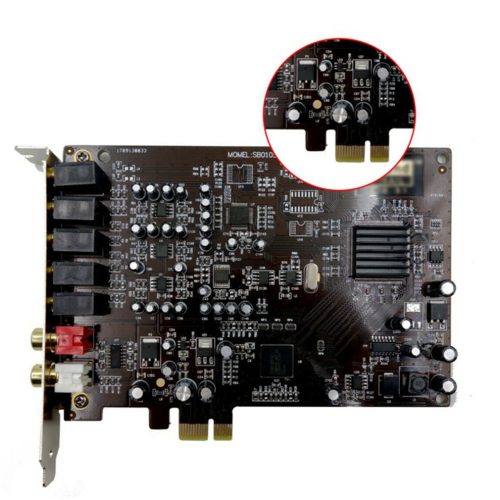 5.1 Carte son PCI Express PCI-E Interface de double sortie intégrée 2