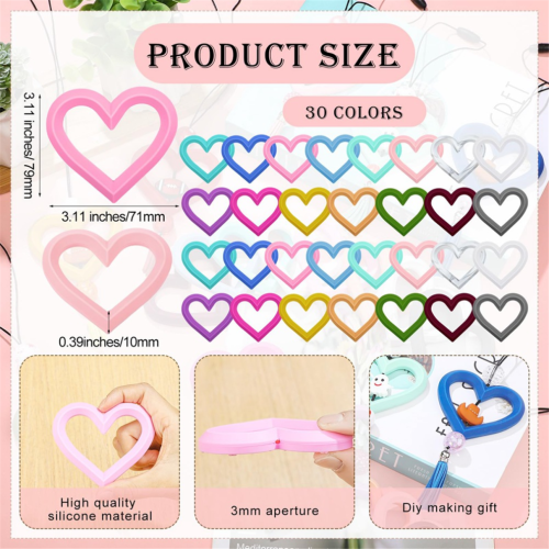 30 Sets Silicone Beaded Ring Making Kit for DIY 2