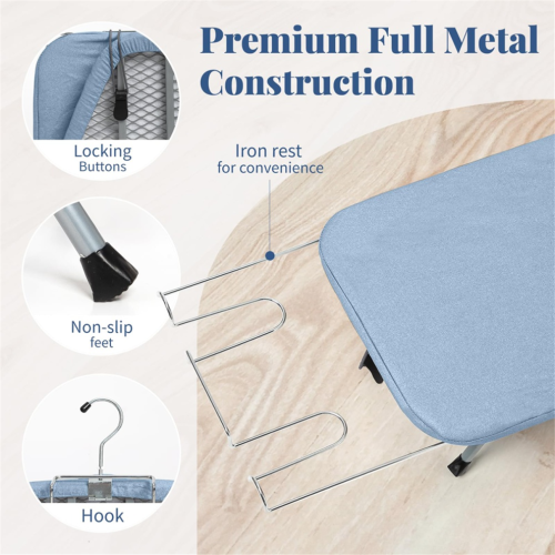 Small Ironing Board Tabletop with Cover and Pad 1