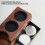Station de tassage pour espresso avec support en bois, comprend 3 trous A 4