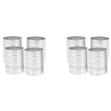 20 cercles à tartelettes perforés pour quiches, gâteaux et mousses, 8 cm de diamètre