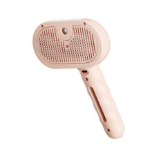 Pet Deshedding Comb for Cats and Dogs with Massage Function, Pink Color, Ergonomic Design, Gentle Bristle