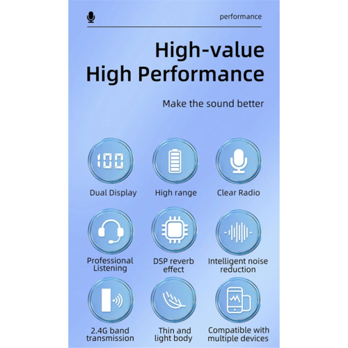 Microphone sans fil S16 avec réduction intelligente du bruit, micro-cravate 1