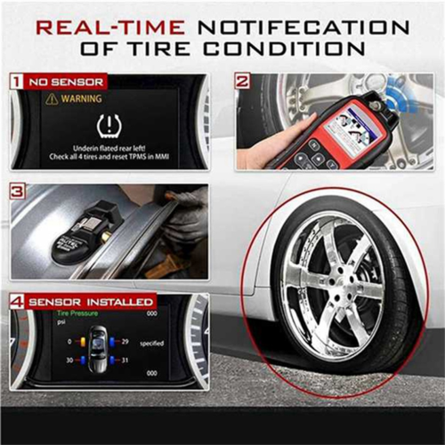6 sensori di pressione pneumatici TPMS programmabili universali da 315 MHz 2