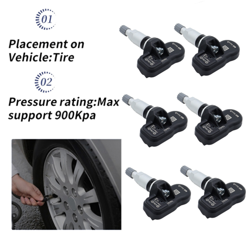 6 sensori di pressione pneumatici TPMS programmabili universali da 315 MHz 1