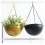 Vaso decorativo da appendere per interni, grande nero + grande oro 4