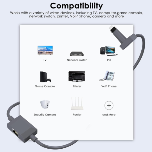Cable Starlink Gen 2 con adaptador Ethernet 2 en 1 (9 m) 1