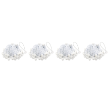 50 attaches élastiques avec boules (blanches)