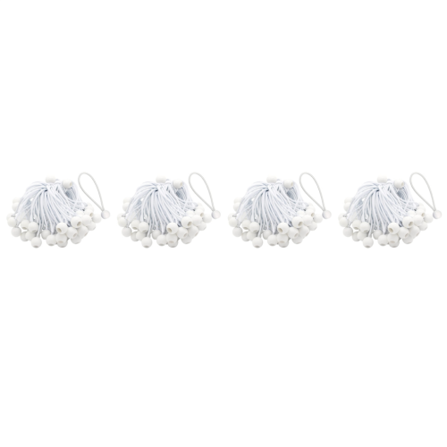 50 attaches élastiques avec boules (blanches)