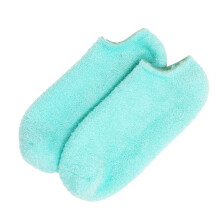 Chaussettes hydratantes de nuit en gel pour pieds secs et crevassés, couleur turquoise, taille unique,