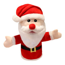 Santa Finger Puppet Plush for Kids - Interactive Christmas Storytelling Toy, Safe for Learning Activities,