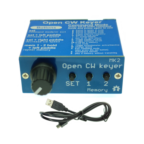 Ανοιχτό CW Keyer MK2 με φινίρισμα και κέλυφος αλουμινίου, κιτ CW K 1