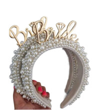 Diadème de mariée orné de perles fantaisie, idéal pour un enterrement de vie de jeune fille, un