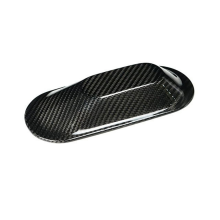 Real Dry Carbon Fiber Car Antenna Fin Cover Sticker for