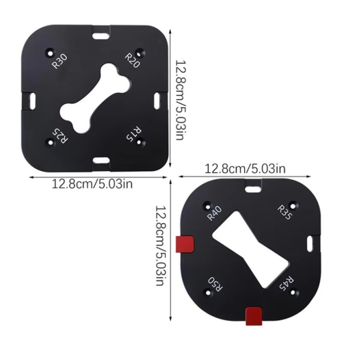 Gabarits de menuiserie pour gabarit de rayon d'angle de table de défonceuse 2