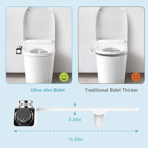 WC-Sitzzubehör, nicht elektrisch, selbstreinigend, Doppeldüse G1/2 2