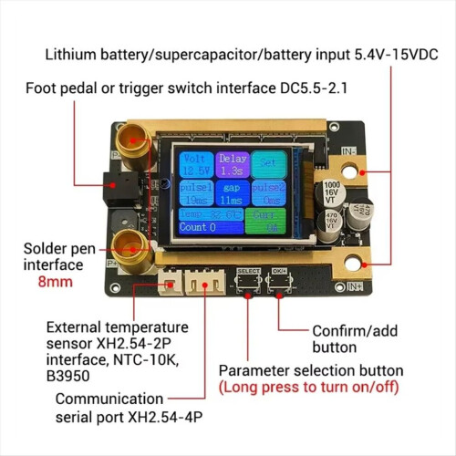 XW1 LCD Συγκόλλησης DIY Φορητή φορητή μηχανή σημειακής συγκόλλ 1