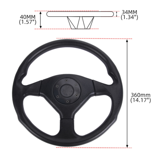Τιμόνι αγώνων 36cm 14 ιντσών Universal Deep Corn Drifting Sport 2