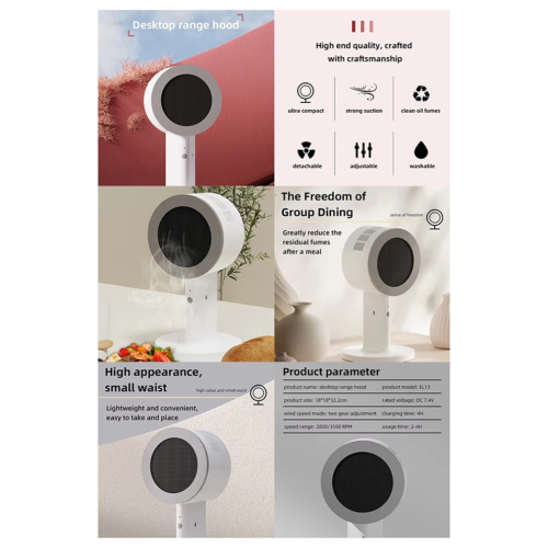 Compact Desktop Range Hood with 2-Speed Exhaust Fan 1