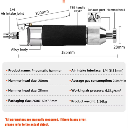 Nuevo mini martillo neumático recto 2