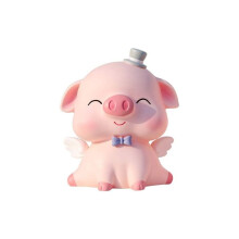 Spaarpot van roze hars voor kinderen, decoratieve opbergplek voor souvenirs, schattige spaarpot voor