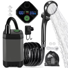 Wiederaufladbare, tragbare Campingdusche, 6000-mAh-Akku