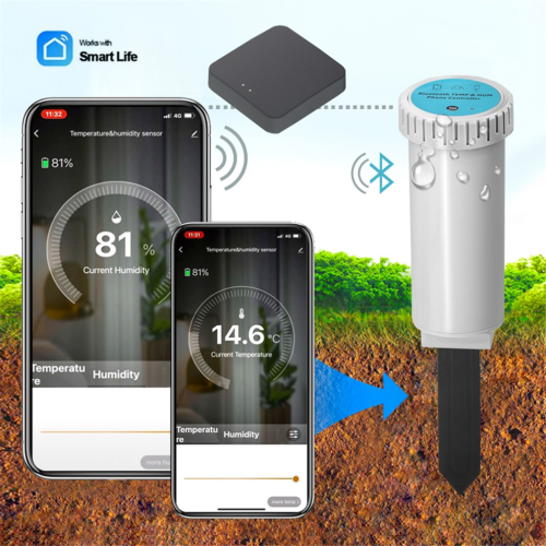 Garden Wifi/Bluetooth Soil Temperature Humidity Tester for Remote 2