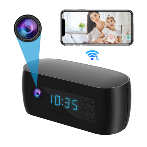 Mini Wifi Camera Clock Full HD 1080P Wireless Control IR Night Vision 1