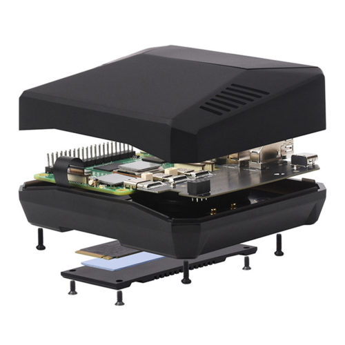 PI5-CASE--ONE-M.2 Case Built-in Active Cooler for Raspberry Pi5