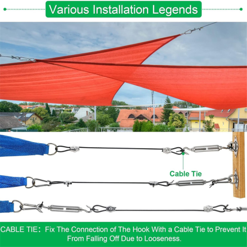 Κιτ εξαρτημάτων Shade Sail για τοποθέτηση τέντας εξωτερικού χώρου 2
