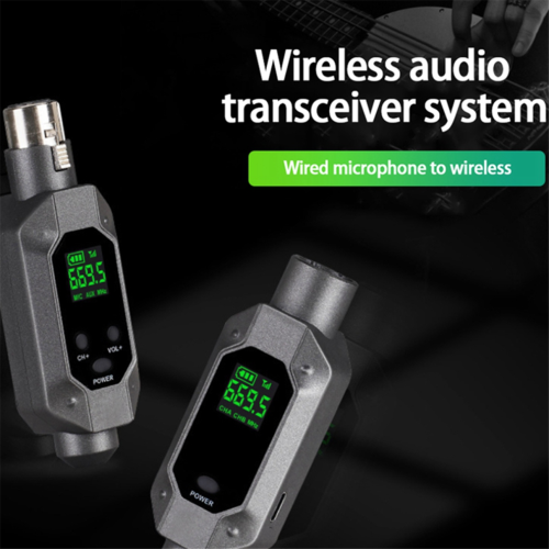 Microphone Wireless System Transmitter Receiver 1 with 2 Use 1