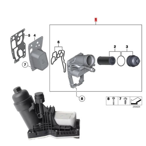 11428512283 Motorfilterhuisassemblage voor 2