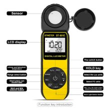 Luxmetro digitale BT-881E, misuratore di luce portatile da 1 a 300.000 lux.