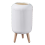 High-Legged Wood Grain Trash Can Plastic Dustbin 1