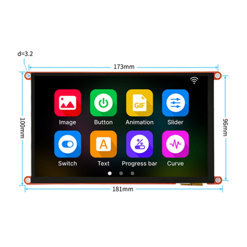 D121BBV Development Board 7 inch IPS capacitive touch screen Onboard