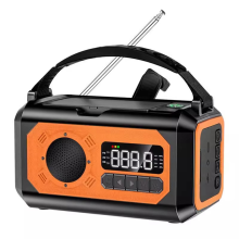 12000mAh solcellsväderradio med handvev AM/FM/NOAA, orange