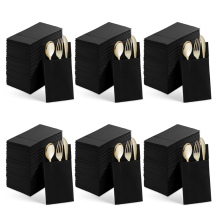 Servilletas de papel para cena, servilletas de papel para bodas, color negro