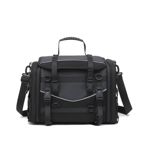 Motorcycle Tail Bag 40L-58L Expandable Back Seat Saddle Bag