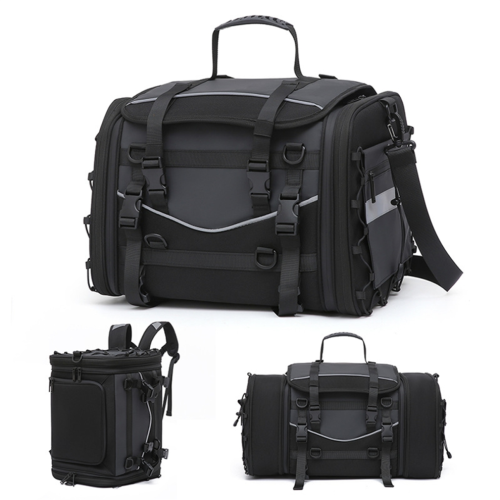 Motorcycle Tail Bag 40L-58L Expandable Back Seat Saddle Bag 2