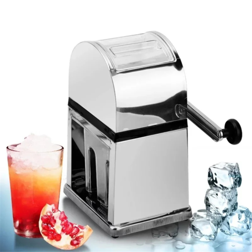 Ice Crusher Mini Ice Shavers Chopper Manual Snow Cone Smoothie Maker 2