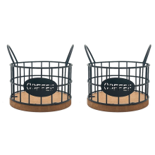 Organisateur de capsules de café en bois, panier de rangement pour plan de travail, B