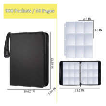 Raccoglitore per carte a 9 tasche, nero