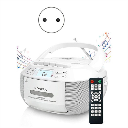 CD Cassette Player FM AM Tape CD Player EU PLUG 1