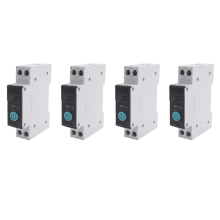 Compteur monophasé Tuya 40A sur rail DIN avec Wi-Fi, kWh, noir, avec compteur intégré