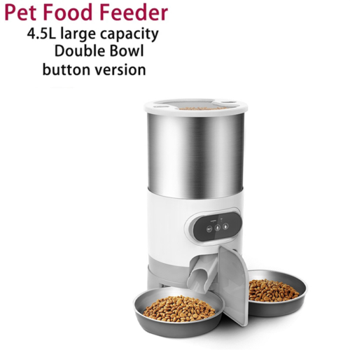 Distributore automatico di cibo per gatti da 4,5 litri, intelligente distributore di cibo per cani e 1