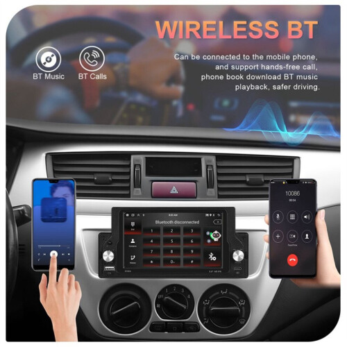 5.9 inch 1Din MP5 Player 2+64G Wireless Carplay Android